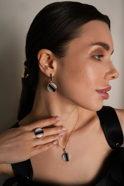 Pendientes de moissanita para mujer | Plata de ley 925 con baño de oro de 18 quilates | Diseño conmovedor