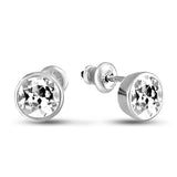 Pendientes de moissanita para mujer | Plata de ley 925 con baño de oro de 18 quilates | Diseño conmovedor