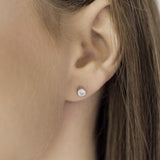 Pendientes de moissanita para mujer | Plata de ley 925 con baño de oro de 18 quilates | Diseño conmovedor