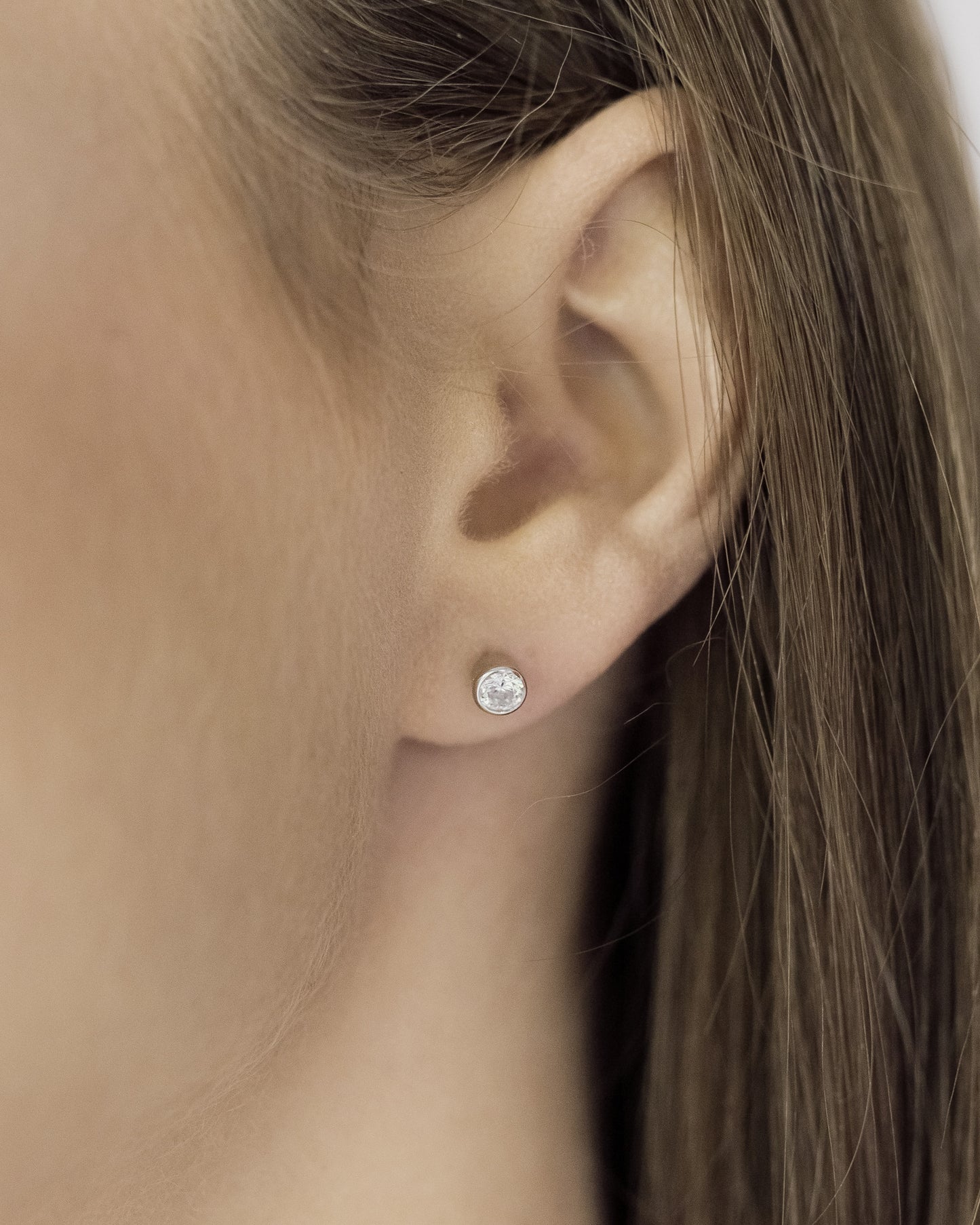 Cubic Zirconia Stud Earrings | Elegant | Sterling Silver