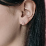 Simple Silver Stud Earrings for Daily Wear 1719E