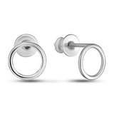 Simple Silver Stud Earrings for Daily Wear 1719E