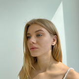Simple Silver Stud Earrings for Daily Wear 1719E