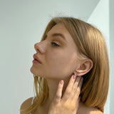 Simple Silver Stud Earrings for Daily Wear 1719E