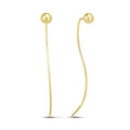 14K Gold Plated Drop Earrings | Classic | Sterling Silver