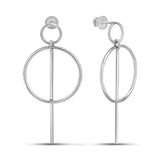 Pendientes de moissanita para mujer | Plata de ley 925 con baño de oro de 18 quilates | Diseño conmovedor