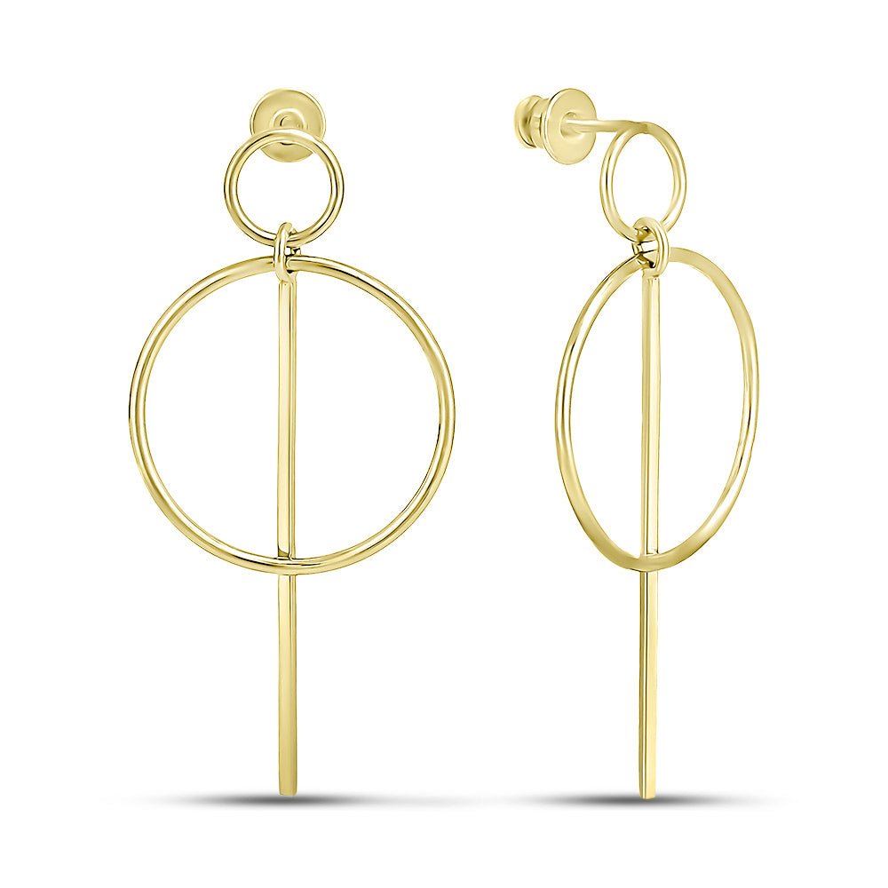 14K Gold Plated Drop Earrings | Classic | Sterling Silver