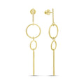 14K Gold Plated Drop Earrings | Elegant | Sterling Silver