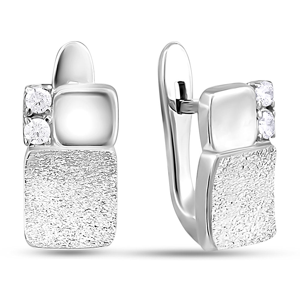 Cubic Zirconia Earrings | Clear Elegant | Sterling Silver