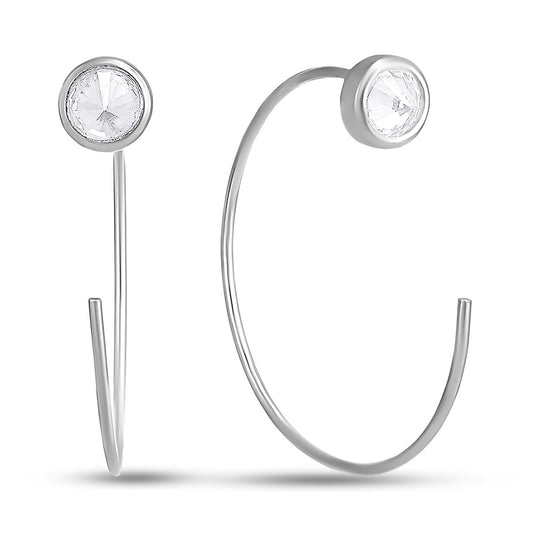 Cubic Zirconia Earrings | Minimalist | Sterling Silver