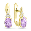 14K Gold Plated Drop Earrings | Lavender Classic | Sterling Silver