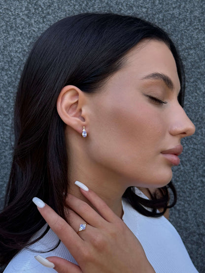 14K Gold Bonded Ring | Lavender Elegant | Sterling Silver