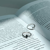 Classic Slim Silver Ring with Cubic Zirconia 1804R
