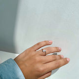 Classic Slim Silver Ring with Cubic Zirconia 1804R