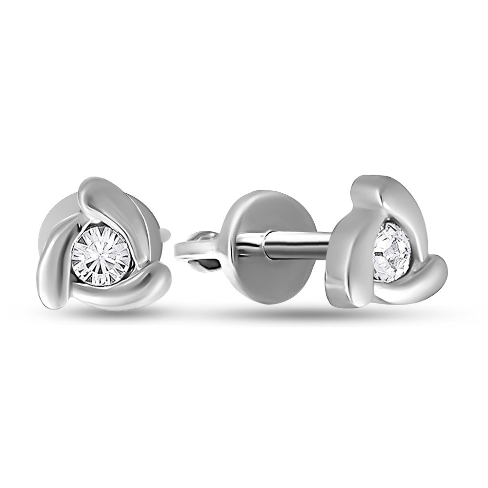 Cubic Zirconia Earrings | Minimalist Classic | Sterling Silver