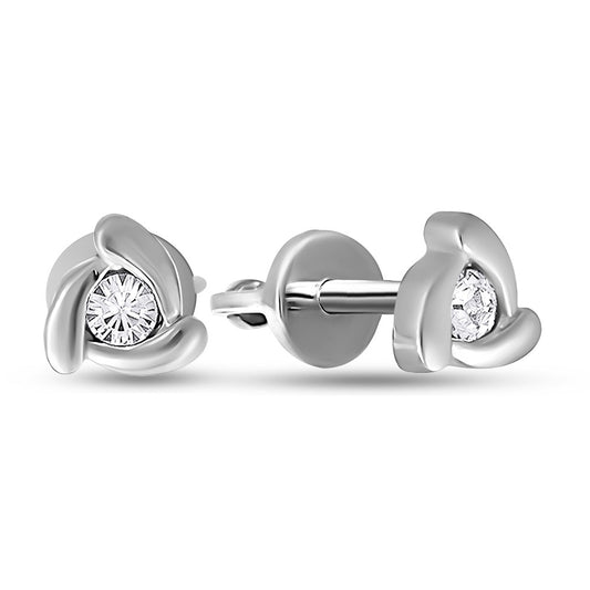 Cubic Zirconia Earrings | Minimalist Classic | Sterling Silver