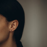 Pendientes de moissanita para mujer | Plata de ley 925 con baño de oro de 18 quilates | Diseño conmovedor