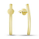 Pendientes de moissanita para mujer | Plata de ley 925 con baño de oro de 18 quilates | Diseño conmovedor