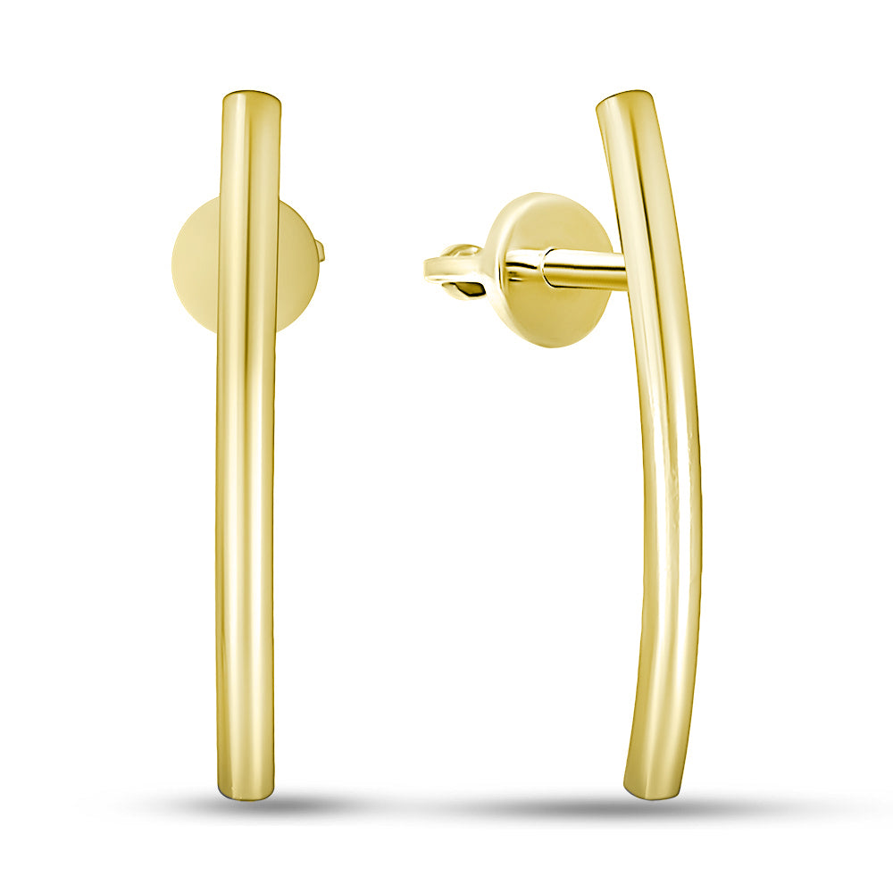 14K Gold Plated Stud Earrings | Refined Everyday | Sterling Silver