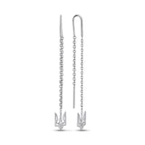 Pendientes de moissanita para mujer | Plata de ley 925 con baño de oro de 18 quilates | Diseño conmovedor