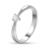 Elegant Silver Stacking Ring with Cubic Zirconia 1961R