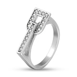 Classic Silver Band with Cubic Zirconia Accent 1982R