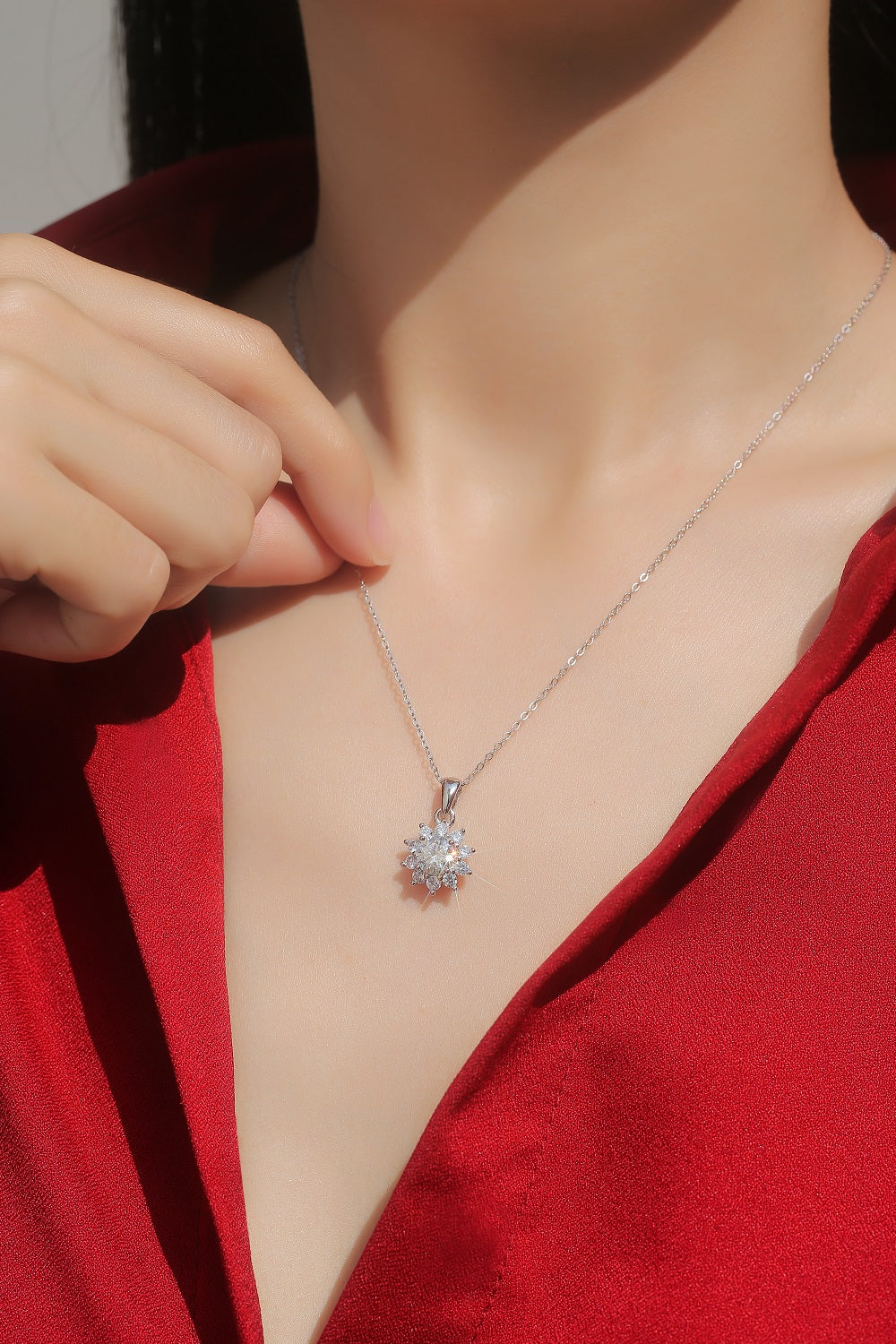 Moissanite Pendant Necklace | Desire | Sterling Silver