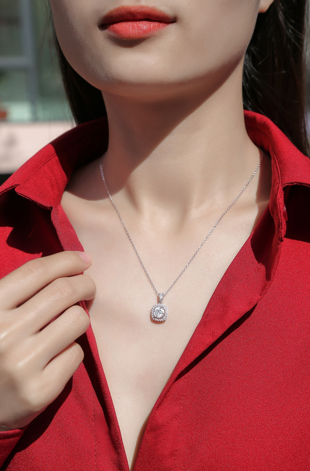Moissanite Pendant Necklace | Universe | Sterling Silver