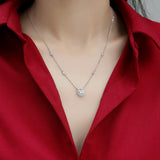 Moissanite  Pendant Necklace for Women | 925 Sterling Silver with 18K Gold Plating | Starlight Design