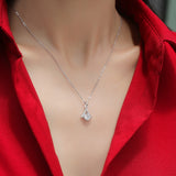 Moissanite Pendant Necklace for Women | 925 Sterling Silver with 18K Gold Plating | Queen Design
