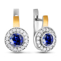 14K Gold Plated Earrings | Sapphire Elegant | Sterling Silver