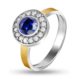 Two-Tone Sterling Silver & Gold Stackable Ring for Women 1004-АR