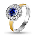 Cubic Zirconia Ring | Gold Stackable | Sterling Silver