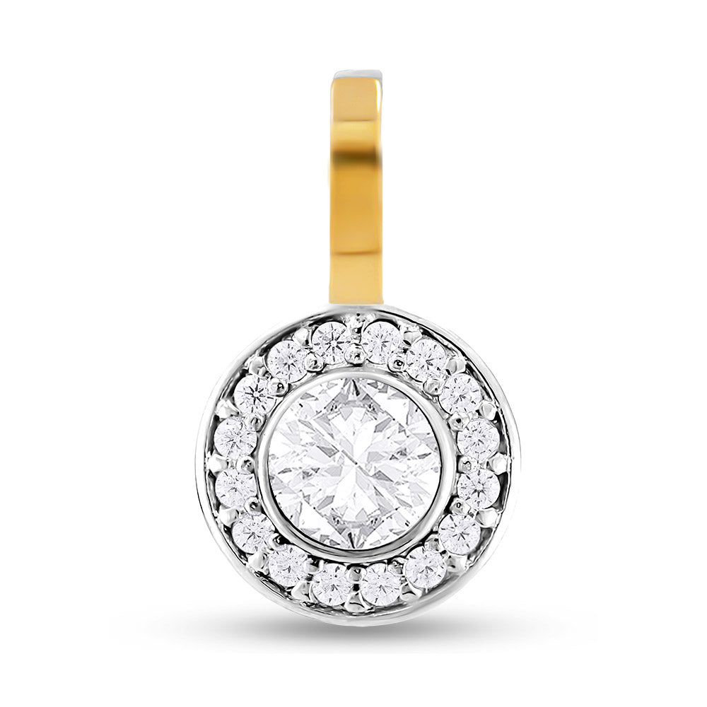 Pendientes de moissanita para mujer | Plata de ley 925 con baño de oro de 18 quilates | Diseño conmovedor