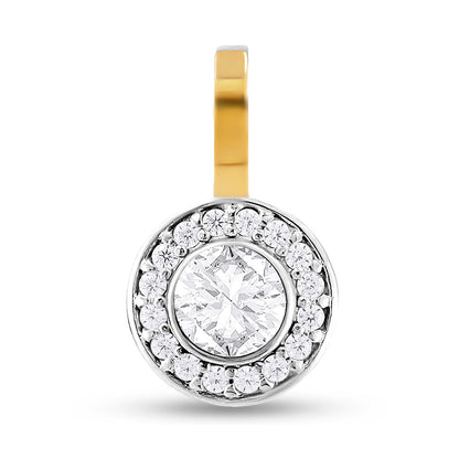 Pendientes de moissanita para mujer | Plata de ley 925 con baño de oro de 18 quilates | Diseño conmovedor