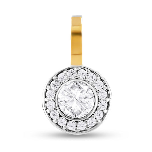 Pendientes de moissanita para mujer | Plata de ley 925 con baño de oro de 18 quilates | Diseño conmovedor