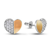 Pendientes de moissanita para mujer | Plata de ley 925 con baño de oro de 18 quilates | Diseño conmovedor