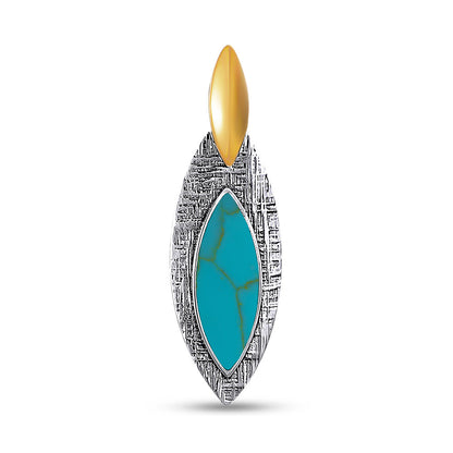 Turquoise Pendant | Plate Elegant | Sterling Silver