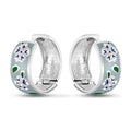 Enamel Earrings | Colorful Enamel Detail | Sterling Silver