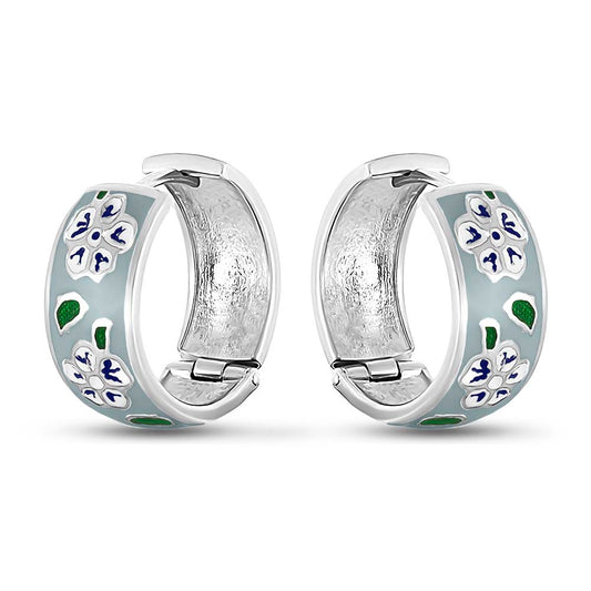 Enamel Earrings | Colorful Enamel Detail | Sterling Silver