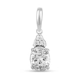 Elegant 925 Silver Pendant with Sparkling White CZ 1803P
