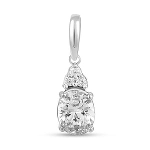 Sterling Silver Pendant Oval Trio Drop, sterling silver