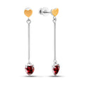 Garnet Earrings | Garnet Elegant | Sterling Silver
