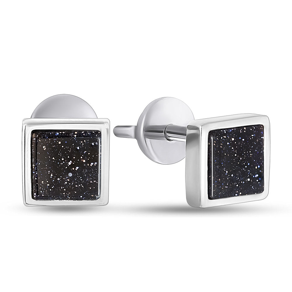 Sterling Silver Stud Earrings | Cairo Stone Minimalist