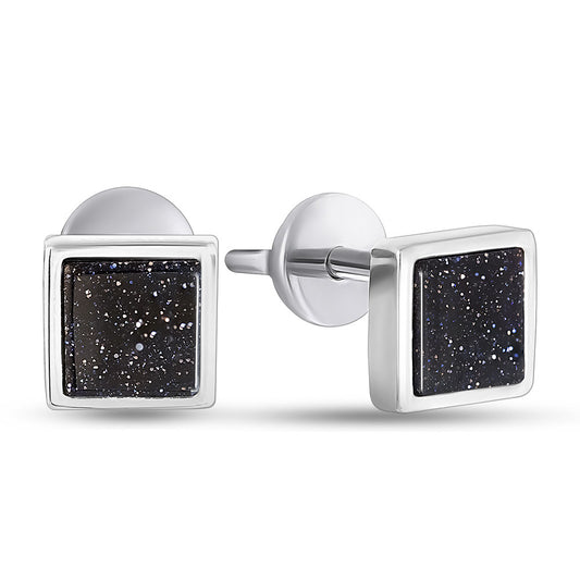 Sterling Silver Stud Earrings | Cairo Stone Minimalist