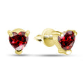 Garnet Stud Earrings | Garnet Classic | Sterling Silver