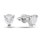 Pendientes de moissanita para mujer | Plata de ley 925 con baño de oro de 18 quilates | Diseño conmovedor