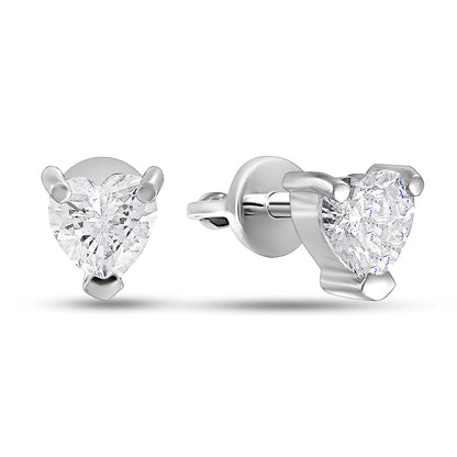 Cubic Zirconia Stud Earrings | Minimalist Classic | Sterling Silver