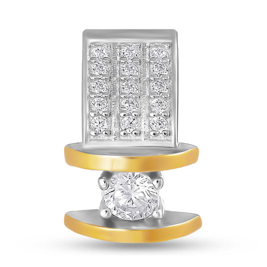 Pendientes de moissanita para mujer | Plata de ley 925 con baño de oro de 18 quilates | Diseño conmovedor