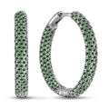 Cubic Zirconia Earrings | Emerald Classic | Sterling Silver